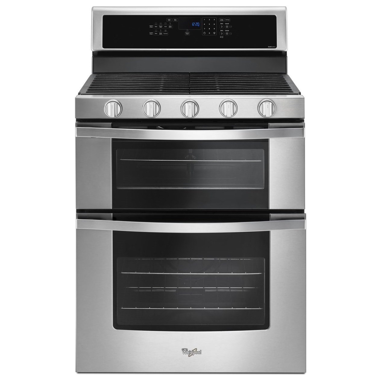Black gas best sale range double oven